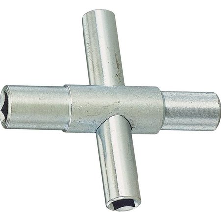 PROSOURCE T1543L 4Way Silcock Key, Square Head, Bar Handle, 3 in L T1543L